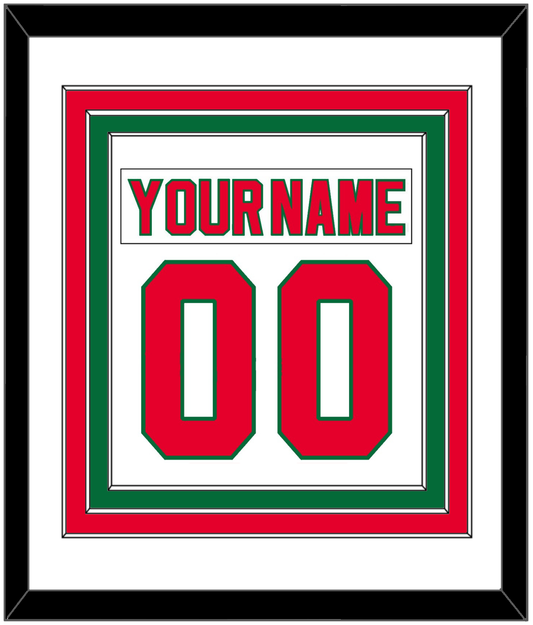 New Jersey Nameplate & Number (Back) Combined - Home White (1982-1992) - Premier Tier 1
