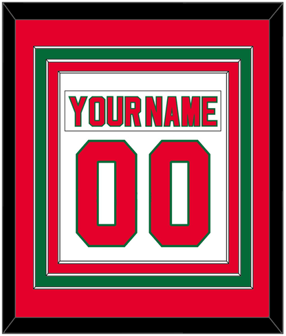 New Jersey Nameplate & Number (Back) Combined - Home White (1982-1992) - Premier Tier 2