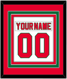 New Jersey Nameplate & Number (Back) Combined - Home White (1982-1992) - Triple Mat 2