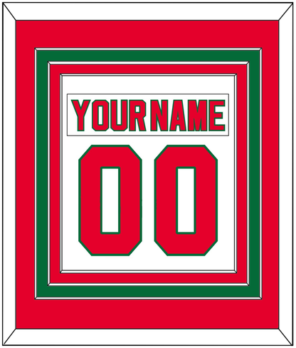 New Jersey Nameplate & Number (Back) Combined - Home White (1982-1992) - Premier Tier 2