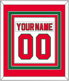 New Jersey Nameplate & Number (Back) Combined - Home White (1982-1992) - Triple Mat 2