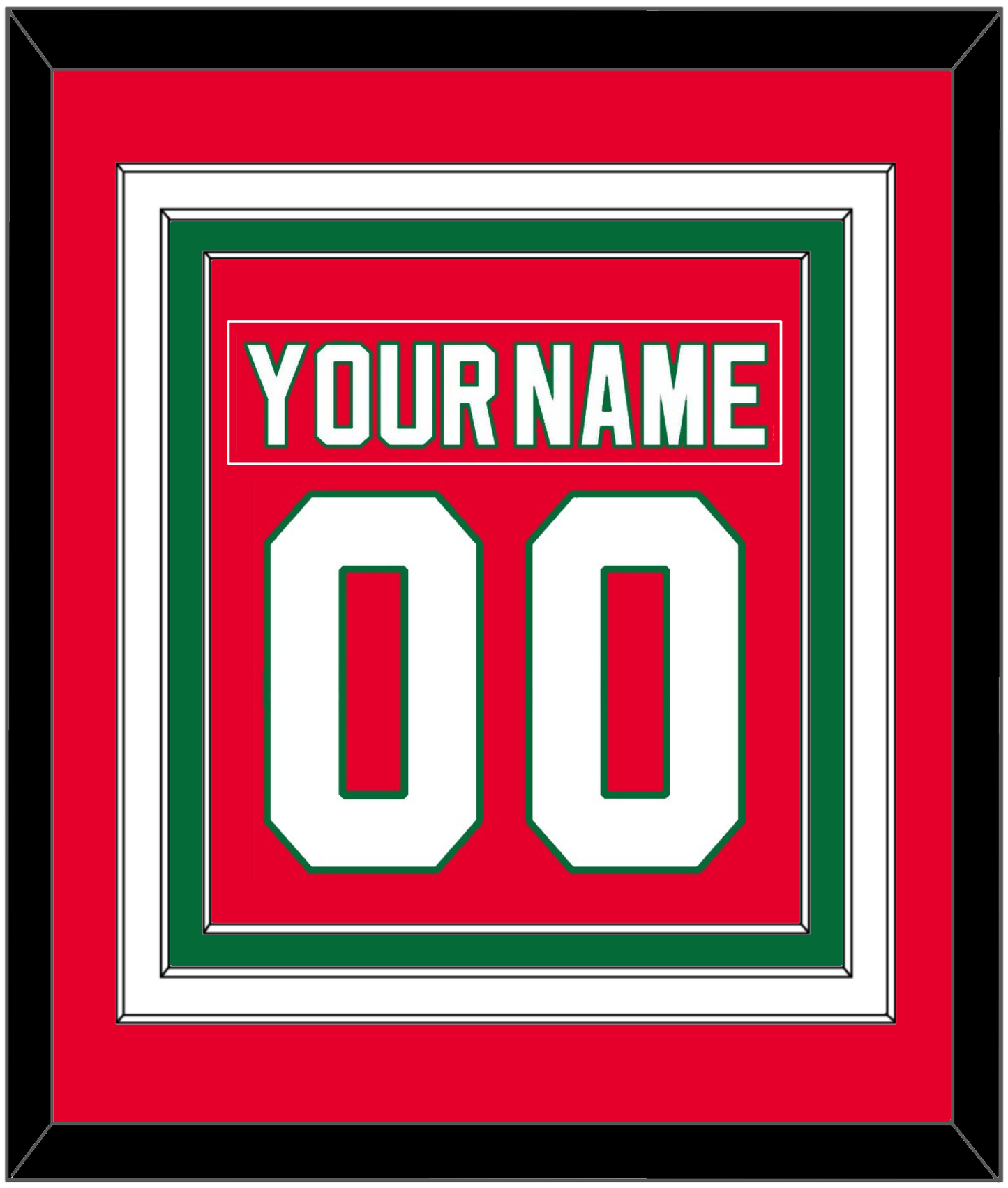 New Jersey Nameplate & Number (Back) Combined - Road Red (1982-1992) - Premier Tier 2