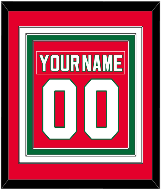 New Jersey Nameplate & Number (Back) Combined - Road Red (1982-1992) - Premier Tier 2