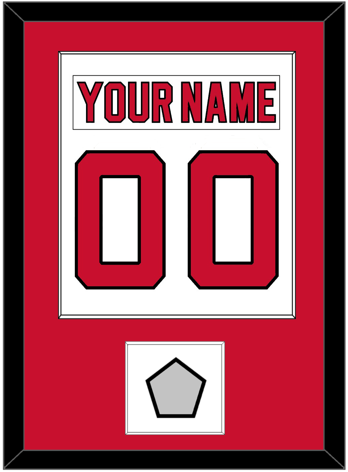 New Jersey Nameplate & Number (Back) Combined, With 1995 Stanley Cup Champions Patch - Home White (1992-2007) - Essential Tier 1