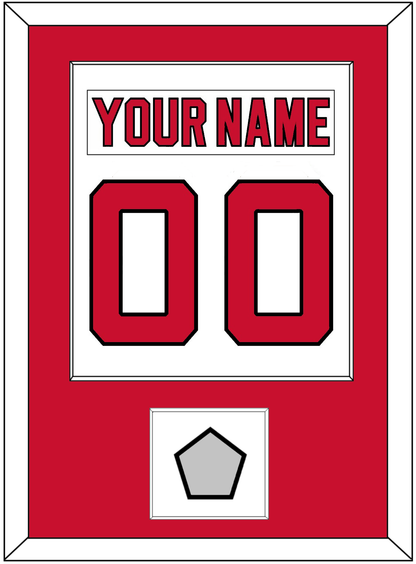 New Jersey Nameplate & Number (Back) Combined, With 1995 Stanley Cup Champions Patch - Home White (1992-2007) - Essential Tier 1