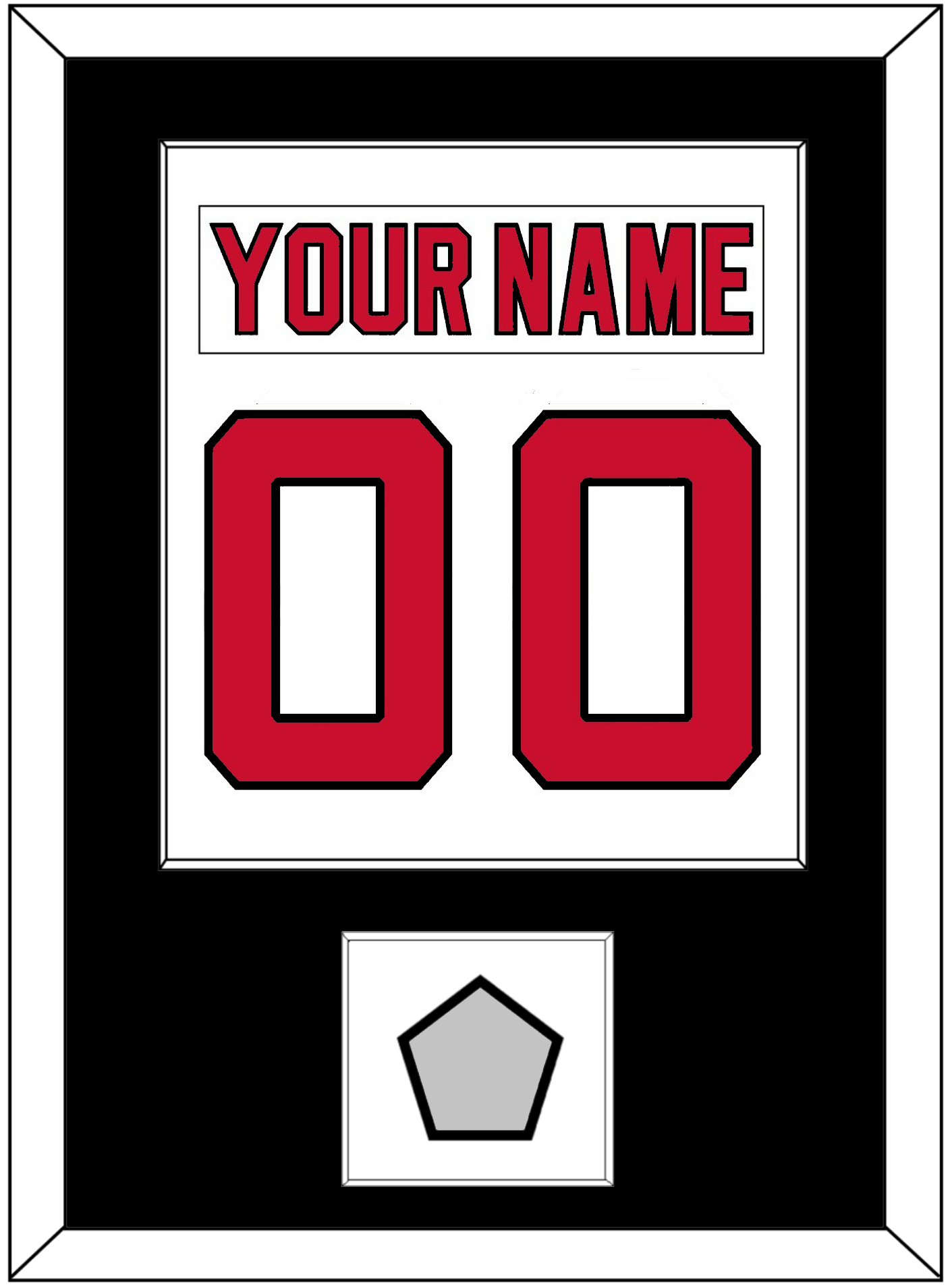New Jersey Nameplate & Number (Back) Combined, With 1995 Stanley Cup Champions Patch - Home White (1992-2007) - Essential Tier 2