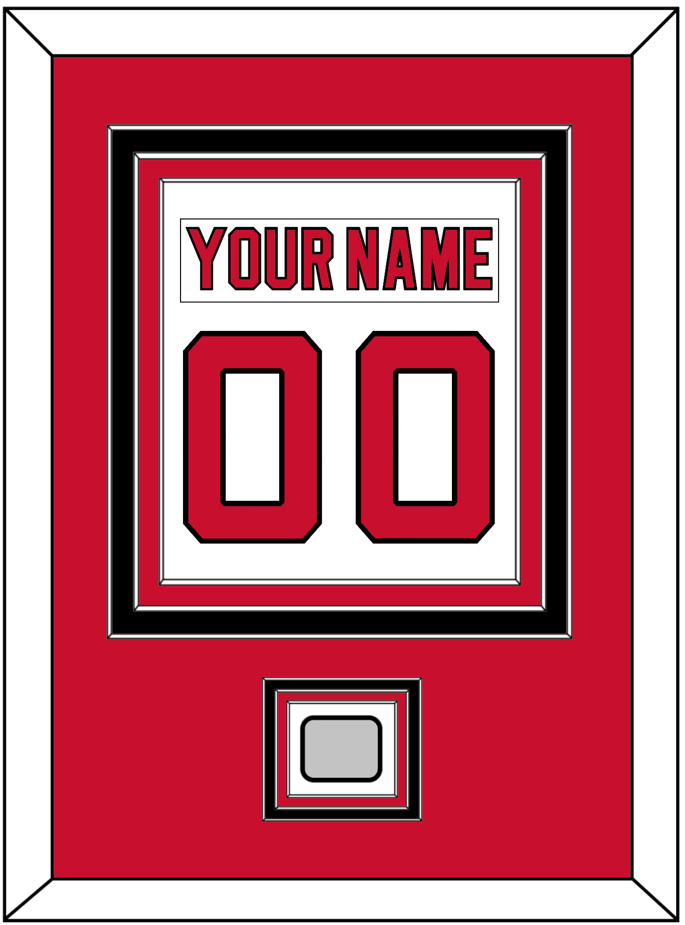 New Jersey Nameplate & Number (Back) Combined, With Stanley Cup Finals Patch - Home White (1992-2007) - Premier Tier 2