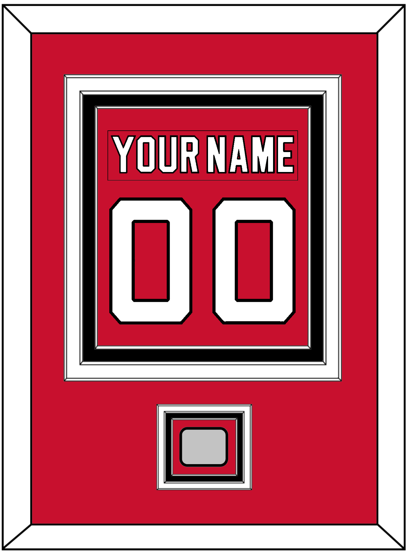 New Jersey Nameplate & Number (Back) Combined, With 1995 Stanley Cup Champions Patch - Road Red (1992-2007) - Premier Tier 2