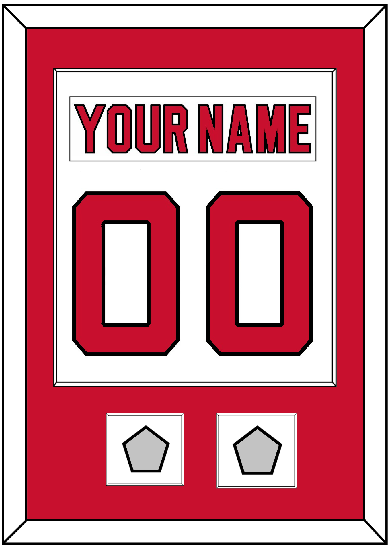 New Jersey Nameplate & Number (Back) Combined, With 2 Stanley Cup Finals Patches - Home White (1992-2007) - Essential Tier 1