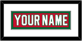 New Jersey Nameplate - Road Red (1982-1992) - Single Mat 1