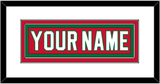 New Jersey Nameplate - Road Red (1982-1992) - Double Mat 1