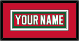 New Jersey Nameplate - Road Red (1982-1992) - Double Mat 2
