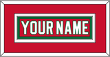 New Jersey Nameplate - Road Red (1982-1992) - Double Mat 2