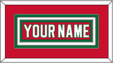 New Jersey Nameplate - Road Red (1982-1992) - Triple Mat 1