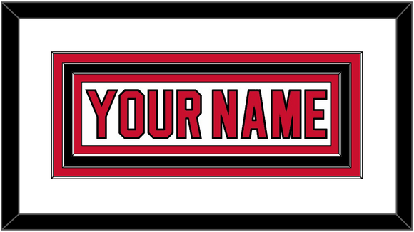 New Jersey Nameplate - Road White - Triple Mat 1