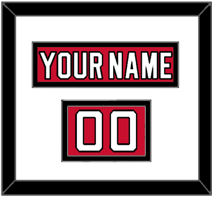 New Jersey Nameplate & Number (Shoulder) - Home Red (2007-2017) - Signature Tier 1