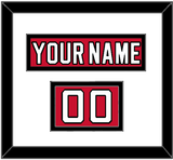 New Jersey Nameplate & Number (Shoulder) - Road Red (1992-2007) - Double Mat 1