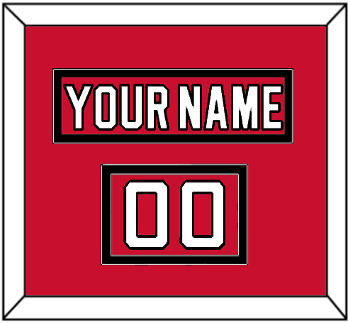 New Jersey Nameplate & Number (Shoulder) - Home Red - Signature Tier 2