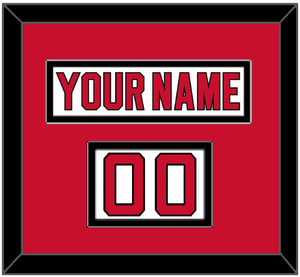 New Jersey Nameplate & Number (Shoulder) - Home White (1992-2007) - Double Mat 2