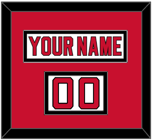 New Jersey Nameplate & Number (Shoulder) - Road White - Signature Tier 2