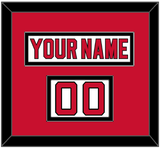 New Jersey Nameplate & Number (Shoulder) - Road White - Double Mat 2