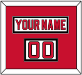 New Jersey Nameplate & Number (Shoulder) - Road White - Double Mat 2