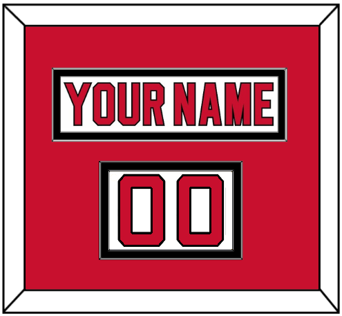 New Jersey Nameplate & Number (Shoulder) - Home White (1992-2007) - Signature Tier 2