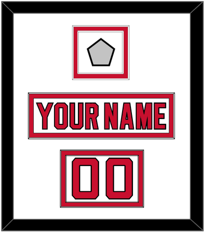 New Jersey Nameplate, Number (Shoulder) & 1995 Stanley Cup Champions Patch - Home White (1992-2007) - Signature Tier 1