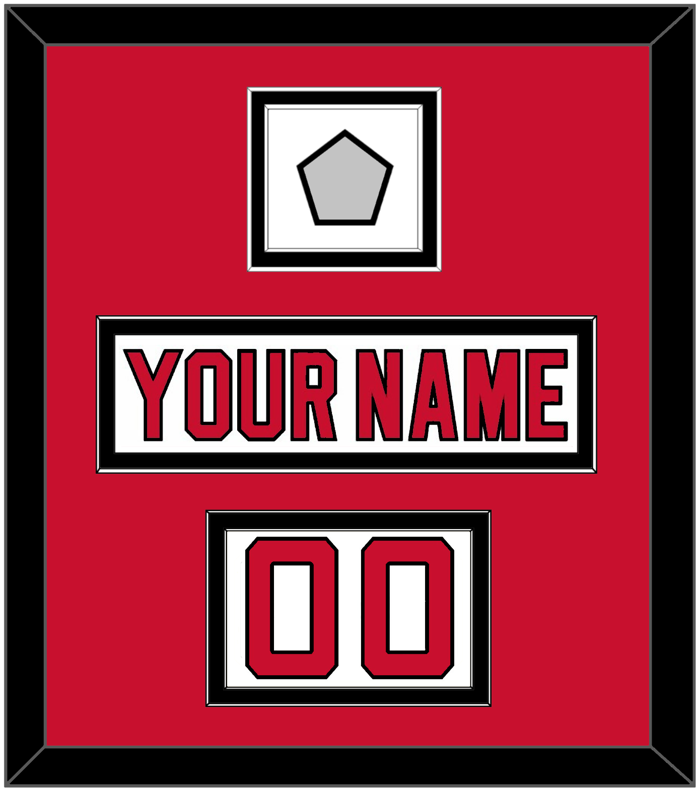 New Jersey Nameplate, Number (Shoulder) & 1995 Stanley Cup Champions Patch - Home White (1992-2007) - Signature Tier 2