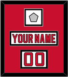 New Jersey Nameplate, Number (Shoulder) & Stanley Cup Finals Patch - Home White (1992-2007) - Double Mat 2