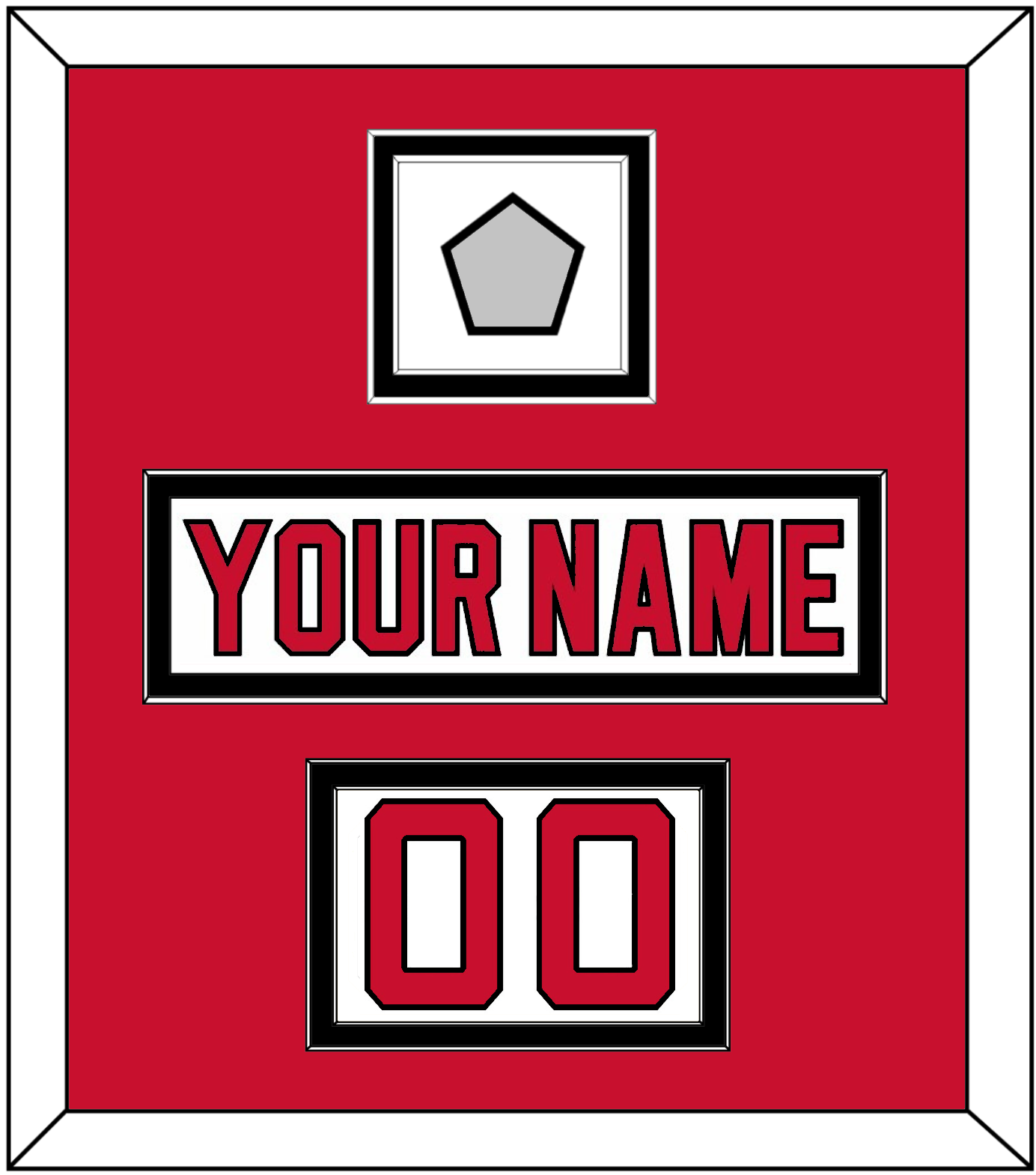 New Jersey Nameplate, Number (Shoulder) & 1995 Stanley Cup Champions Patch - Home White (1992-2007) - Signature Tier 2