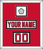 New Jersey Nameplate, Number (Shoulder) & Stanley Cup Finals Patch - Home White (1992-2007) - Double Mat 2