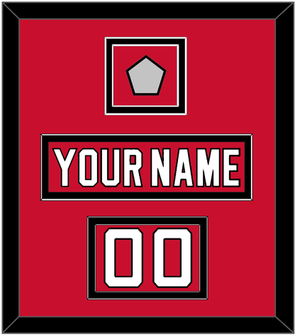 New Jersey Nameplate, Number (Shoulder) & 1995 Stanley Cup Champions Patch - Road Red (1992-2007) - Signature Tier 2
