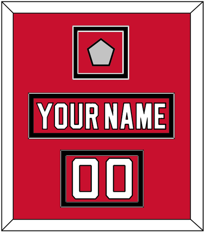 New Jersey Nameplate, Number (Shoulder) & 1995 Stanley Cup Champions Patch - Road Red (1992-2007) - Signature Tier 2
