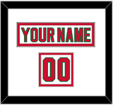 New Jersey Nameplate & Number (Shoulder) - Heritage White - Double Mat 1