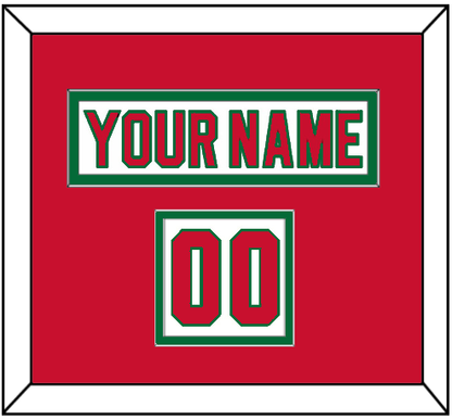 New Jersey Nameplate & Number (Shoulder) - Heritage White - Signature Tier 2