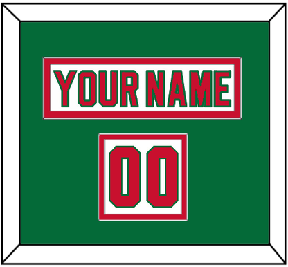 New Jersey Nameplate & Number (Shoulder) - Heritage White - Signature Tier 3