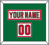 New Jersey Nameplate & Number (Shoulder) - Heritage White - Double Mat 3