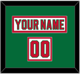 New Jersey Nameplate & Number (Shoulder) - Heritage White - Double Mat 3