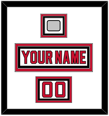 New Jersey Nameplate, Number (Shoulder) & 1995 Stanley Cup Champions Patch - Home White (1992-2007) - Premier Tier 1