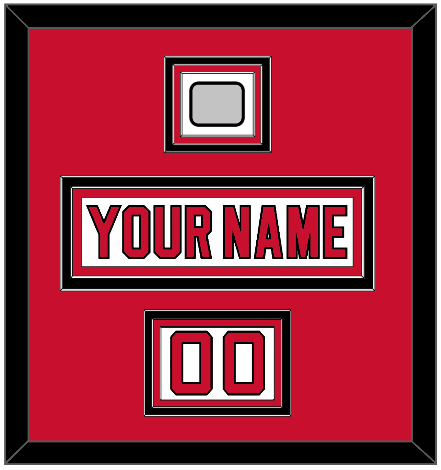 New Jersey Nameplate, Number (Shoulder) & Stanley Cup Finals Patch - Home White (1992-2007) - Premier Tier 2