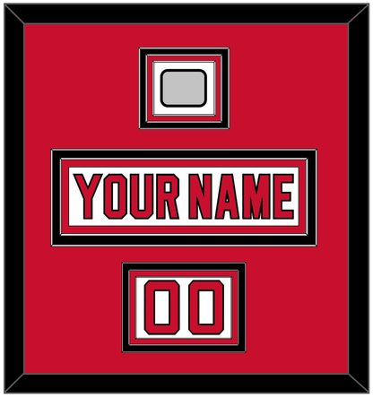 New Jersey Nameplate, Number (Shoulder) & Stanley Cup Finals Patch - Home White (1992-2007) - Premier Tier 2