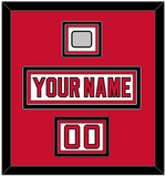 New Jersey Nameplate, Number (Shoulder) & Stanley Cup Finals Patch - Home White (1992-2007) - Triple Mat 2