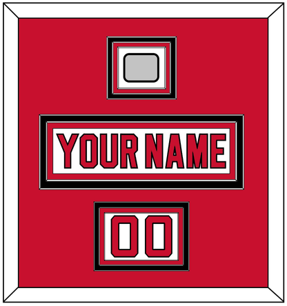 New Jersey Nameplate, Number (Shoulder) & 1995 Stanley Cup Champions Patch - Home White (1992-2007) - Premier Tier 2