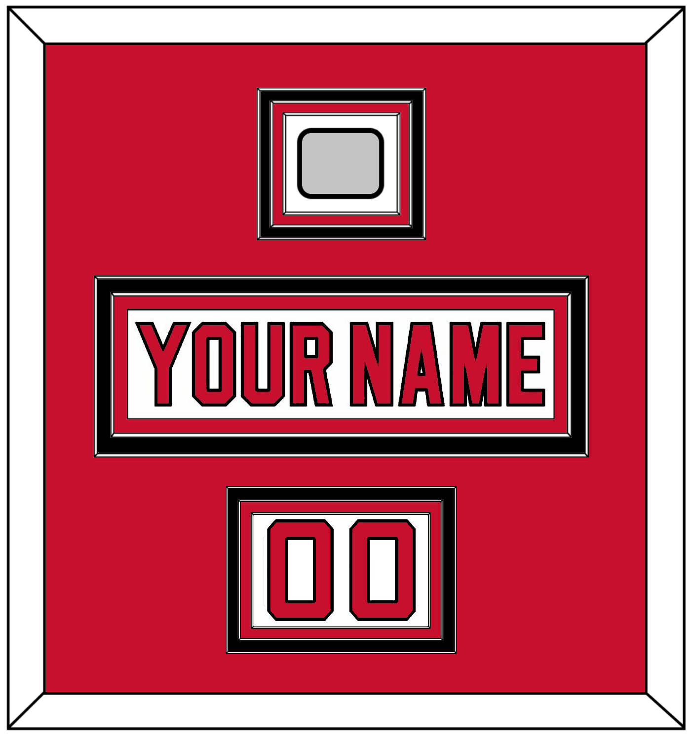 New Jersey Nameplate, Number (Shoulder) & Stanley Cup Finals Patch - Home White (1992-2007) - Premier Tier 2