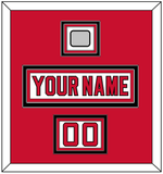 New Jersey Nameplate, Number (Shoulder) & Stanley Cup Finals Patch - Home White (1992-2007) - Triple Mat 2