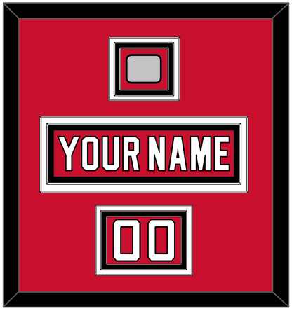 New Jersey Nameplate, Number (Shoulder) & 1995 Stanley Cup Champions Patch - Road Red (1992-2007) - Premier Tier 2
