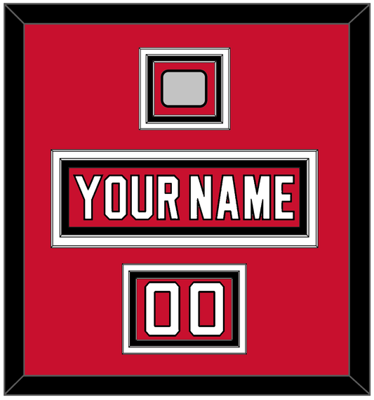 New Jersey Nameplate, Number (Shoulder) & 1995 Stanley Cup Champions Patch - Road Red (1992-2007) - Premier Tier 2