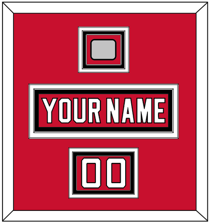 New Jersey Nameplate, Number (Shoulder) & 1995 Stanley Cup Champions Patch - Road Red (1992-2007) - Premier Tier 2