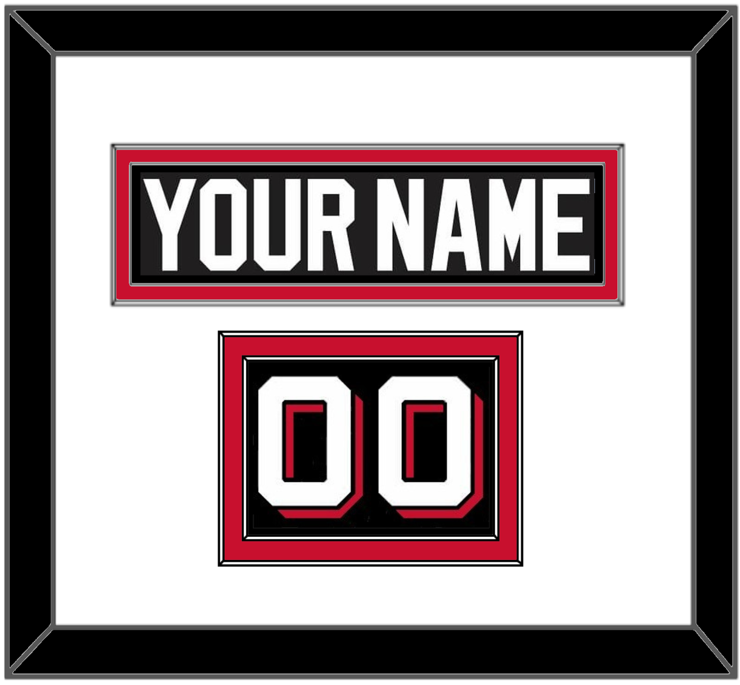 New Jersey Nameplate & Number (Shoulder) - Alternate Black - Signature Tier 1